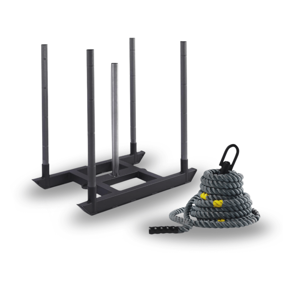 เครื่องดึงเลื่อนปรับน้ำหนัก HOMEFITTOOLS พร้อมเชือก ฝึก HYROX